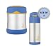 Foogo by Thermos Leak-Proof SS 10 oz Straw Bottle and Leak-Proof SS 10 oz Food Jar in Blue