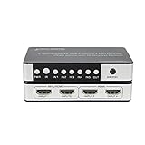 J-Tech Digital JTD4KSP0501 Premium Quality 5 Ports 4K x 2K HDMI 5x1 Powered Switch with IR Wireless Remote and Power Adapter
