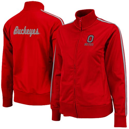 Ohio State Buckeyes Ladies Scarlet Carrier Full Zip Track Jacket (Small)