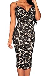 Checkered Print Floral Print Sleeveless Spring Summer Winter Polyester/Spandex Illusion Lace Midi Dress 