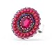 Ayala Bar Fabrics Ring - Hip Collection in Magenta and Burgundy #0701 AYR OLR