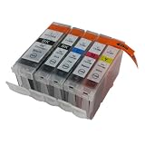 5 pack of compatible cartridges for Canon PGI-5 and CLI-8. Includes Sophia Global Brand cartridges for 1ea PGI-5 black + 1ea CLI-8 black + 1ea CLI-8 cyan + 1ea CLI-8 magenta + 1ea CLI-8 yellow.
