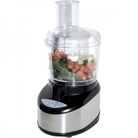 Haier HFP400SS 400-Watt 10-Cup Food Processor, Stainless Steel with Black Trim by Haier