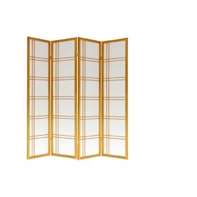 Room Divider Bargain Low Price - 6ft. Double Cross Folding Shoji Screen 3, 4, 5, or 6 Panels - 6 Colors