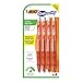 BIC(R) Gel-ocity(R) Gel Retractable Gel Ink Pens, Medium Point, 0.7 mm, Translucent Red Barrel, Red Ink, Pack Of 4