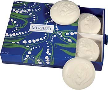 Fragonard Muguet Boxed set of 4 Lily of the Valley Soaps