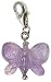 Chrysalis Sterling Silver Ladies Butterfly Charm Amethyst