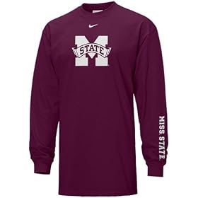 Nike Mississippi State Bulldogs Maroon Youth Classic College Long Sleeve T-shirt