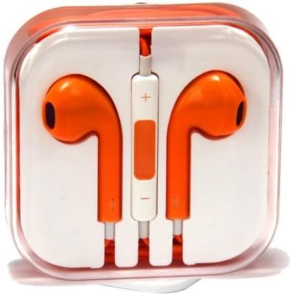 Zenotech Earpods High quality sound New Design Stereo Earphones Earbuds with Microphone for iPhone 6, 6 plus, 5,5s,5c iPads, iPods nano competible BNG(Orange)