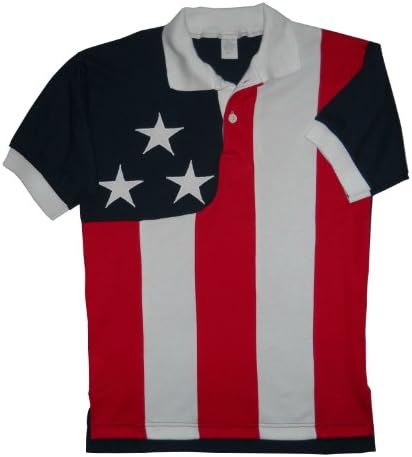 American Flag Adult Golf Shirt