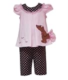 Rare Editions Girls 2-6x Puppy Applique Pant Set