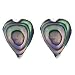 Sterling Silver Abalone Heart Stud Earrings