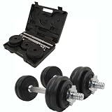 Confidence Pair of 40 lb Fitness Pro Adjustable Dumbbells Set with case