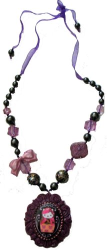 Click here to buy Tarina Tarantino Russian Nouveau Purple Ribbon Necklace.