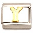 "Y" Italian Charm Gold Plated 9mm
