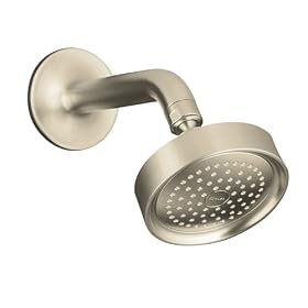 KOHLER K-14418-BN Purist Single-Function Showerhead, Arm and Flange, Vibrant Brushed Nickel