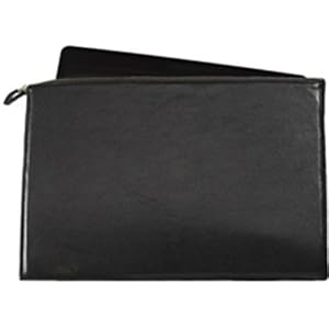 Genuine Goatskin Leather Padded Laptop Zippered Protective Case
