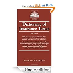 Dictionary of Insurance Terms (Barron's Business Guides)