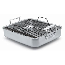 Buy Viking 16x13x3 Inch Stainless Steel Roasting Pan with Nonstick Rack