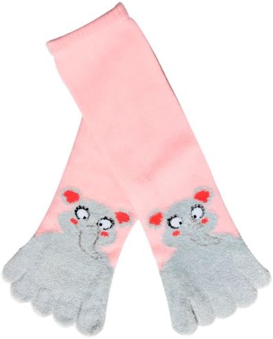 Animal Design Fuzzy Cozy Long Toe Socks, Happy Elephant