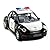 Set of 2: 5" Classic and New Volkswagen Beetle Police Cars (Black/White)