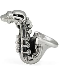 Ohm Sterling Silver Saxophone Bead Charm