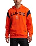 NCAA Men's Illinois Fighting Illini Found Of a Champ II Long Sleeve Hooded Fleece Pullover (Dark Orange/Athletic Navy, Large)
