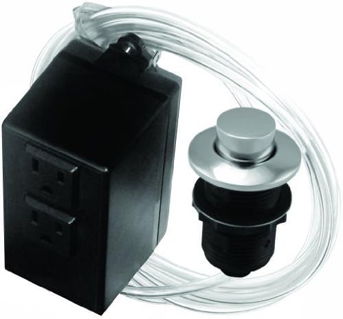 Westbrass ASB-2-RB-26 Garbage Disposal Raised Button Air Switch and Dual Outlet Control Box, Polished Chrome by westlafayettebooks 58484733