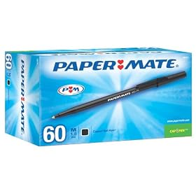 Paper Mate Write Bros. Stick Medium Tip Ballpoint Pens, 60 Black Ink Pens (4621401)