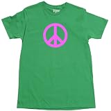 Peace Sign Neon Pink T-Shirt, Kelly, S