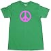 Peace Sign Neon Pink T-Shirt, Kelly, S
