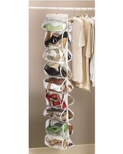 18 Pocket Hanging Schuh Organizer mit klaren PVC Taschen - platzsparend