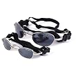 Doggles Large K9 Optix Sunglasses for Dogs, Silver Frame, Smoke Lens