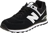 New Balance Men's ML574 Sneaker,Black Smooth suede,11.5 D US