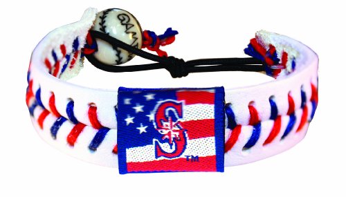 MLB Seattle Mariners Stars and Stripes Classic Baseball Bracelet