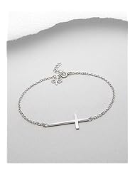 Cross Bracelet In 92.5 Sterling Silver