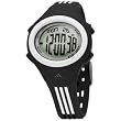 Adidas Children's Race II ADM4001 Black Rubber Quartz Watch with Grey Dial