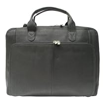 Piel Leather Slim Modern Portfolio, Black, One Size
