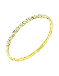 3.00 ct. tw Round Diamond Bangle Bracelet in Antique Style Setting - G-H SI2 - 18 Kt. Yellow Gold