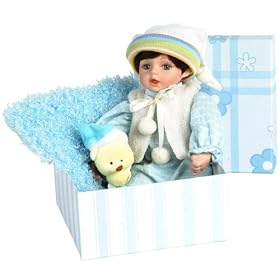 TONY 8in Toddler w Bear and Special Box Doll Duck House~Retired by Duck House Dolls