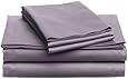 Pinzon Hemstitch 400-Thread-Count Egyptian Cotton Sateen Sheet Set - King, Plum