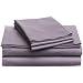 Pinzon Hemstitch 400-Thread-Count Egyptian Cotton Sateen Queen Sheet Set, Plum