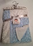 Blankets & Beyond Rosette Baby Blanket, Blue and White by Blankets and Beyond [並行輸入品]