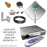 Complete Motorised Fracarro Satellite Dish With A Technomate Motor And Technomate Satellite Receiver Tm 5600