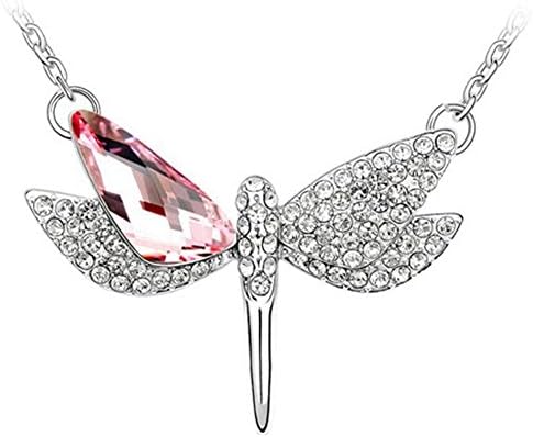 Pietra Flower Women's Alloy Flying Dragonflies Earrings Fuchisa