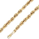 14K Solid Yellow Gold D.C. Rope Chain Necklace 8mm (5/16) 22 41UTQwsOAwL. SL160 14K Solid Yellow Gold D.C. Rope Chain Necklace 8mm (5/16) 22