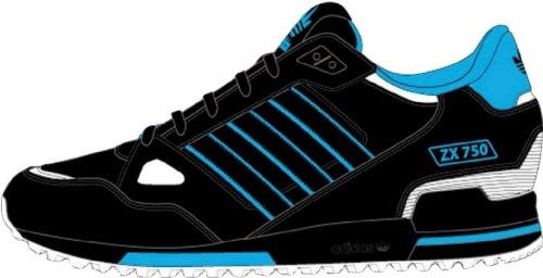 Mens Adidas Originals ZX 750 Athletic Shoes / Sneakers