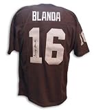 George Blanda Autographed Oakland Raiders Throwback Black Jersey