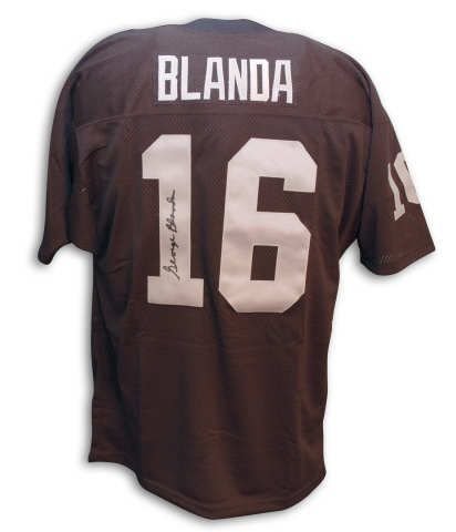 Autographed George Blanda Throwback Black Raiders Jersey