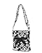 Belvah Quilted Damask Hipster Crossbody Handbag (Black)